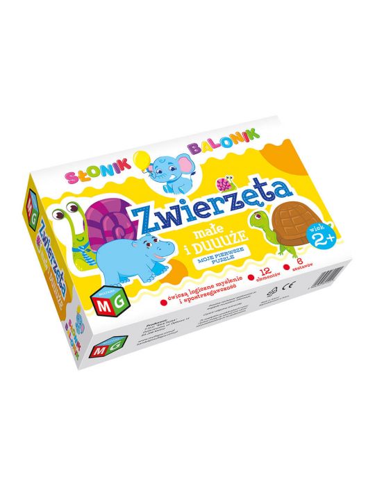 Multigra Moje pierwsze puzzle Słonik Balonik Zwierzęta małe i duże