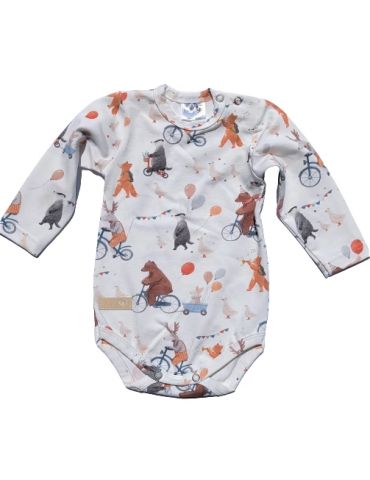 Baby in world Body niemowlęce z długim rękawem bawełniane Miśki