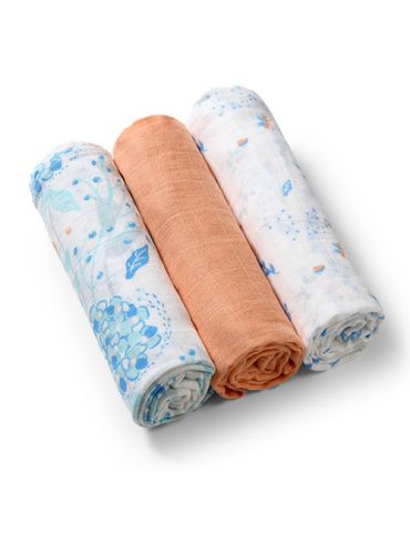 BabyOno Pieluszki muślinowe Super miękkie Pomarańczowe