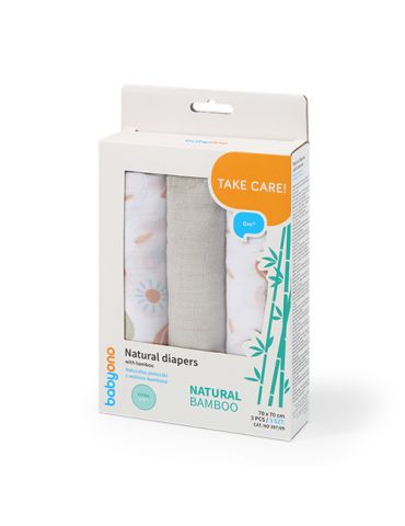 BabyOno Naturalne pieluszki z włókien bambusa organicznego