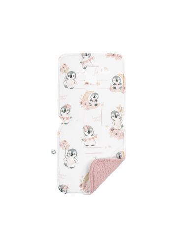 Bonjour Cherie Wkładka do wózka bambusowa mała Vivi Minky Sepia rose Bonjour Cherie Wkładka do wózka bambusowa mała Vivi Minky Sepia rose