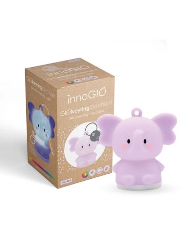InnoGio Breloczek silikonowy świecący do kluczy Giokeyrings Elephant