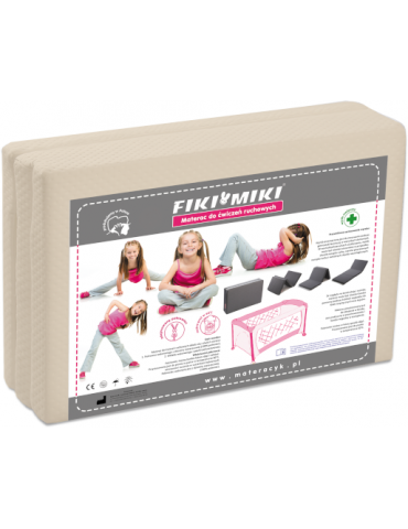 Fiki Miki Materac do ćwiczeń ruchowych 120x60 beżowy
