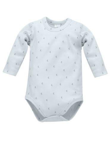 Pinokio Body niemowlęce bawełniane długi rękaw Hello niebieski