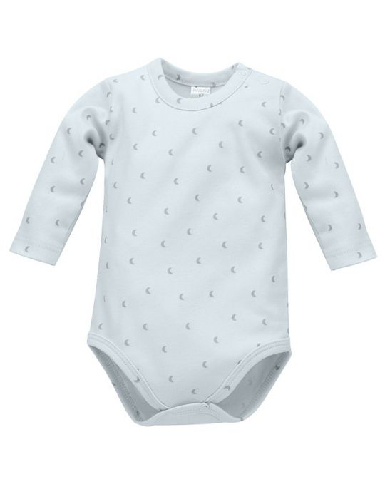 Pinokio Body niemowlęce bawełniane długi rękaw Hello niebieski