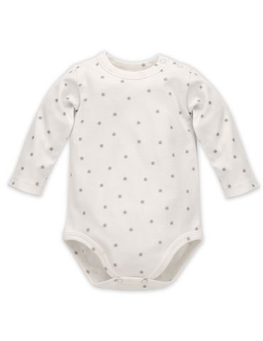 Pinokio Body niemowlęce bawełniane długi rękaw Hello ecru