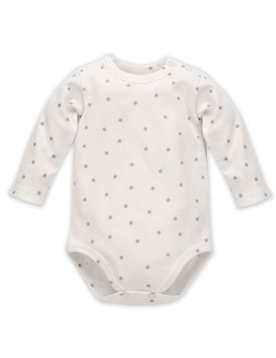 Pinokio Body niemowlęce bawełniane długi rękaw Hello ecru