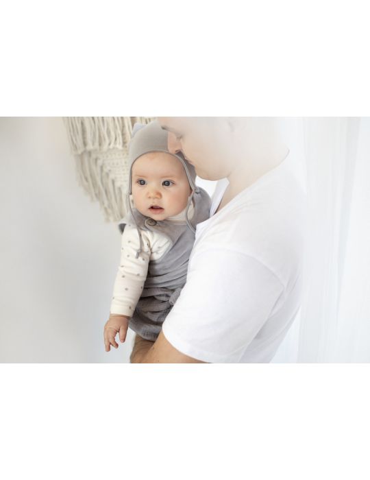 Pinokio Body niemowlęce bawełniane długi rękaw Hello ecru