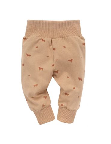 Pinokio Leginsy niemowlęce bawełniane Wooden pony brązowe