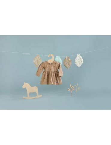 Pinokio Sukienka niemowlęce bawełniana Wooden pony brązowa