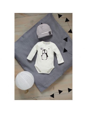 Pinokio Czapeczka niemowlęca bawełniana Happy day paski