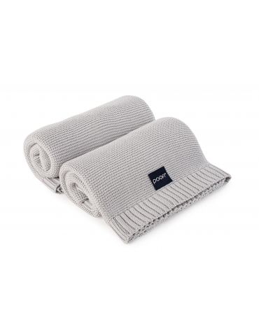 Poofi Kocyk bambusowy Pure Jasno szary