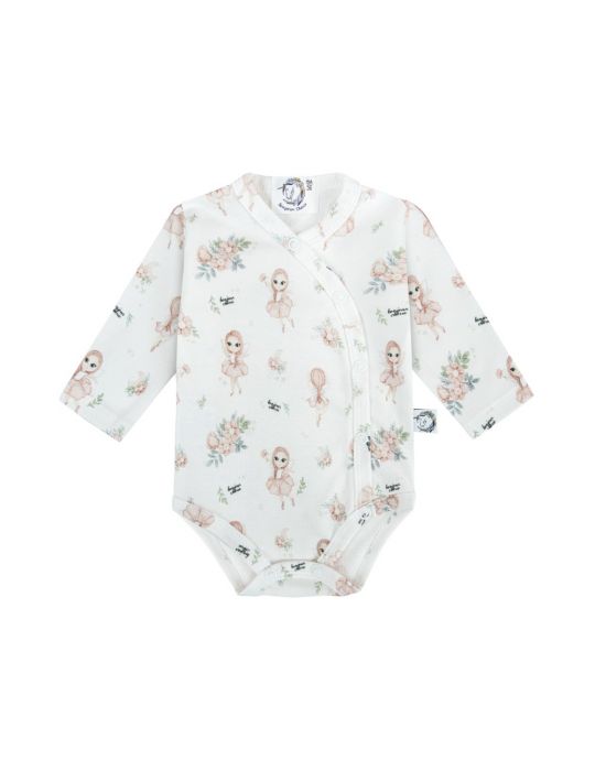 Bonjour Cherie Body niemowlęce rozpinane długi rękaw bawełna organiczna Wróżki