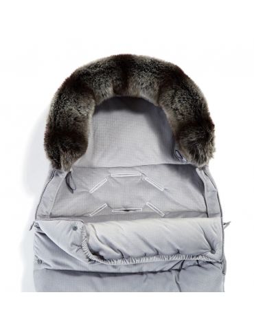 La Millou Śpiworek do wózka Aspen combo Velvet Collection ( Dark Grey )