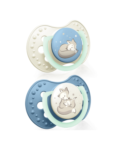 Lovi Smoczek silikonowy dynamiczny 0-3 m Night&Day Boy