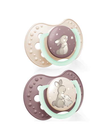 Lovi Smoczek silikonowy dynamiczny 18m+ Night&Day Girl