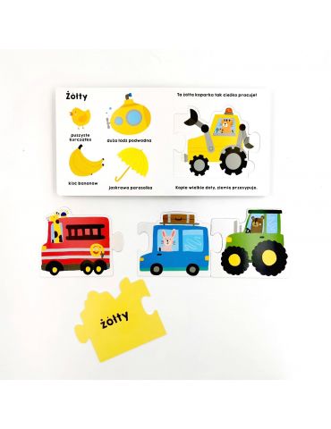 Książeczka Kolorowy autobus. Akademia mądrego dziecka Pierwsze puzzle  L.Barlow D.Barlow