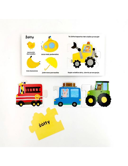 Książeczka Kolorowy autobus. Akademia mądrego dziecka Pierwsze puzzle  L.Barlow D.Barlow
