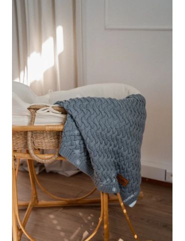 La Millou Kocyk Merino 100% Stoned Blue La Millou Kocyk Merino 100% Stoned Blue