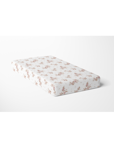 Lulumi Prześcieradło bambusowe do gondoli, kosza mojżesza 75x35 Roses