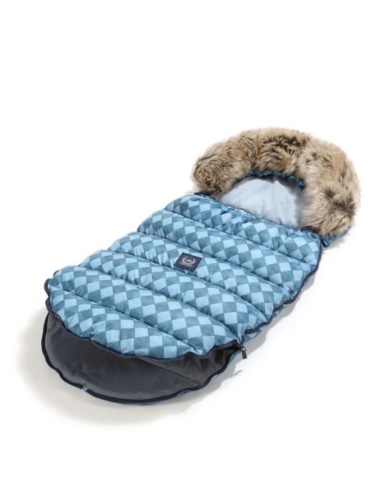 La Millou Śpiworek do wózka Aspen Winterproof Stroller Bag Uni ( Prince Chessboard - Wind Blue )