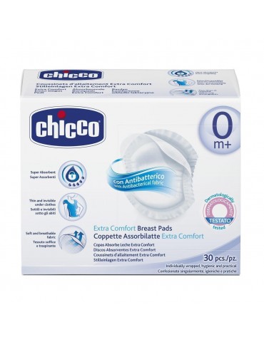 Antybakteryjne wkładki laktacyjne Extra Comfort 30 szt Chicco Antybakteryjne wkładki laktacyjne Extra Comfort 30 szt Chicco
