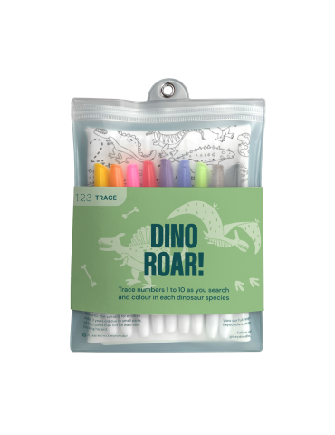 HeyDoodle Duża mata silikonowa do kolorowania Dinozaury Qelements