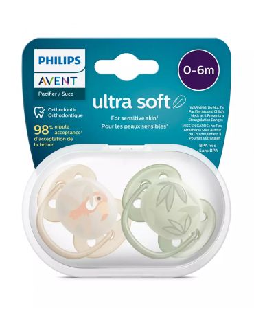 Avent Philips Smoczek uspokajający Ultra soft 0-6 boy