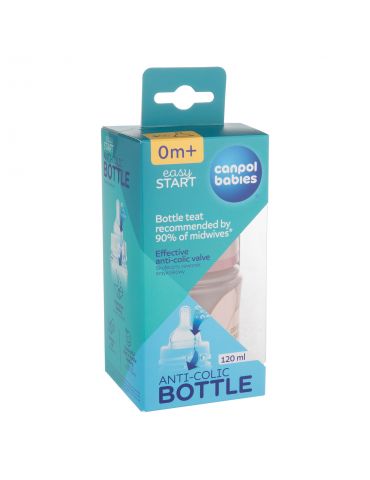Canpol babies Butelka szerokootworowa EasyStart 120ml Gold pink