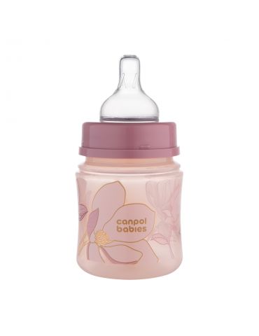 Canpol babies Butelka szerokootworowa EasyStart 120ml Gold pink