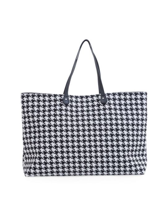 Childhome Torba Family Bag czarna-biała pepitka