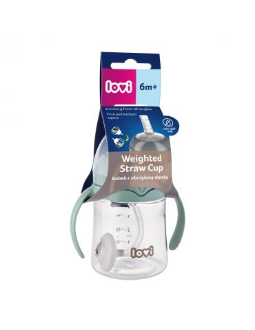 Lovi Pierwszy kubek z obciążoną słomką 150ml Green