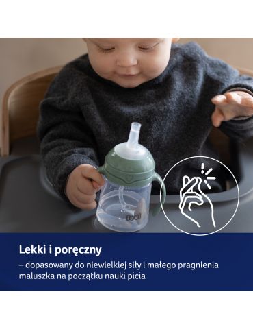 Lovi Pierwszy kubek z obciążoną słomką 150ml Green
