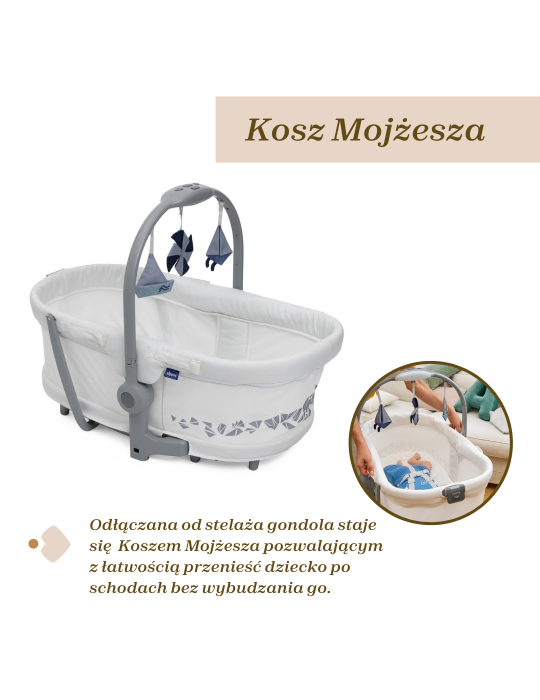 Chicco Łóżeczko Baby Hug Pro 5w1 Earl grey