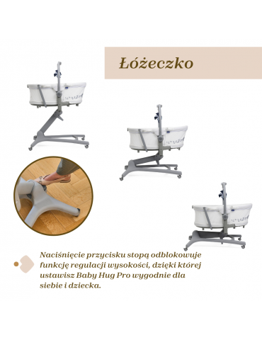 Chicco Łóżeczko Baby Hug Pro 5w1 Beige latte