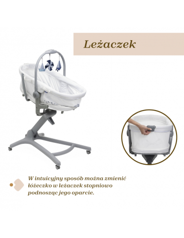 Chicco Łóżeczko Baby Hug Pro 5w1 Beige latte