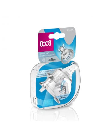 Lovi smoczek do butelek silikonowy 9m+ szybki 2szt