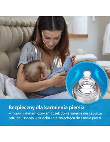 Lovi smoczek do butelek silikonowy 9m+ szybki 2szt