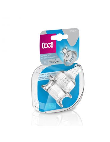 Lovi smoczek do butelek silikonowy 6m+ kaszka 2szt