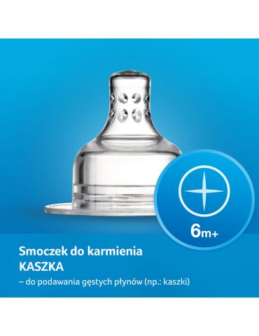 Lovi smoczek do butelek silikonowy 6m+ kaszka 2szt Lovi smoczek do butelek silikonowy 6m+ kaszka 2szt