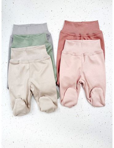 Poofi Półspioch bawełniany Pudrowy