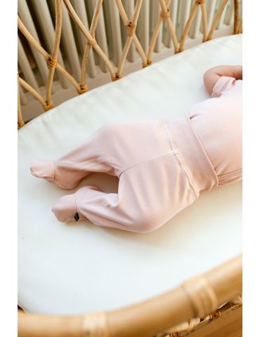 Poofi Półspioch bawełniany Pudrowy