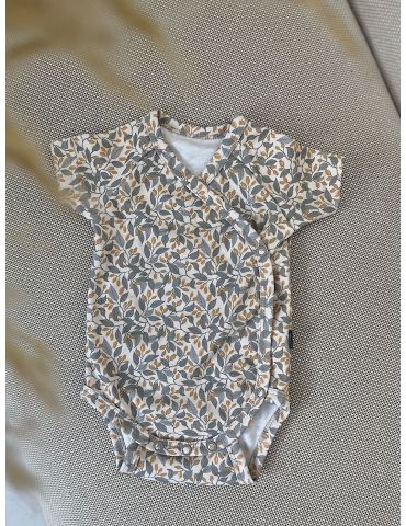 Poofi Body bawełniane krótki rękaw Dzika róża