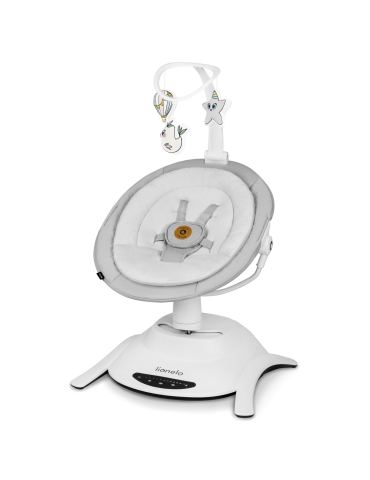 Lionelo Leżaczek bujaczek 2w1 Bella Set Grey Concrete