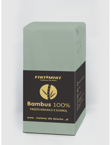 Fiki Miki Prześcieradło bambusowe 160x80 160x70 zielone