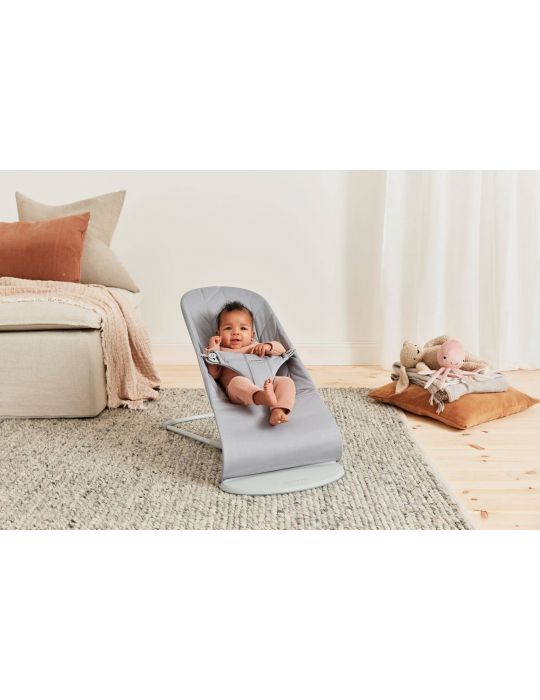Babybjorn Leżaczek Bliss Woven Petal Quilt Light grey