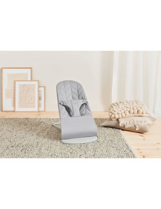 Babybjorn Leżaczek Bliss Woven Petal Quilt Light grey