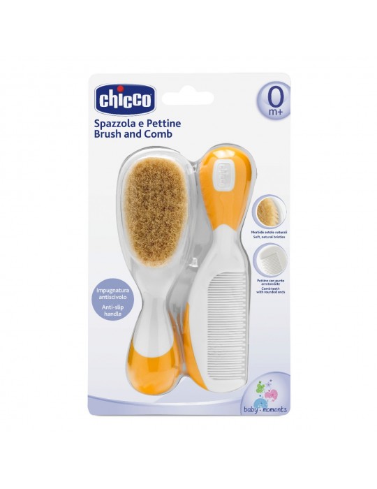 Szczotka z naturalnego włosia + grzebień Chicco