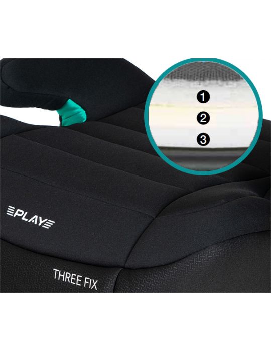 Play Fotelik samochodowy THREE FIX GREY Wings podwyższenie
