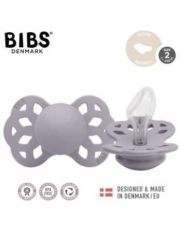 Baby in World Smoczek uspokajający ortodontyczny anatomiczny Bibs Infinity Fossil grey M 6+